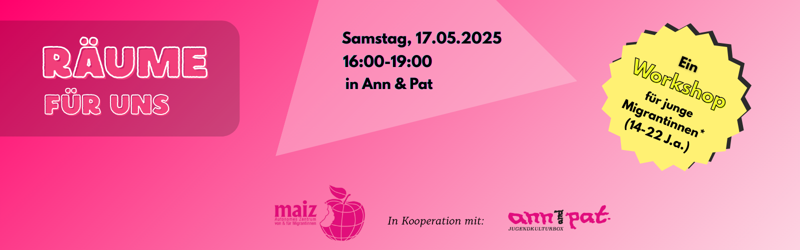 Pinke banner mit Text