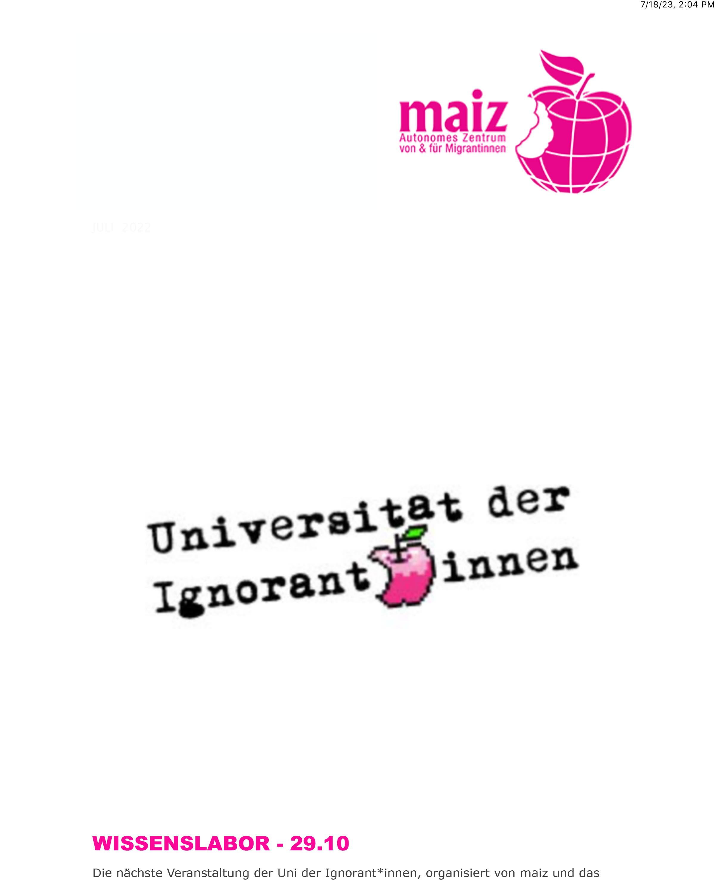 Universität der Ignorant*innen