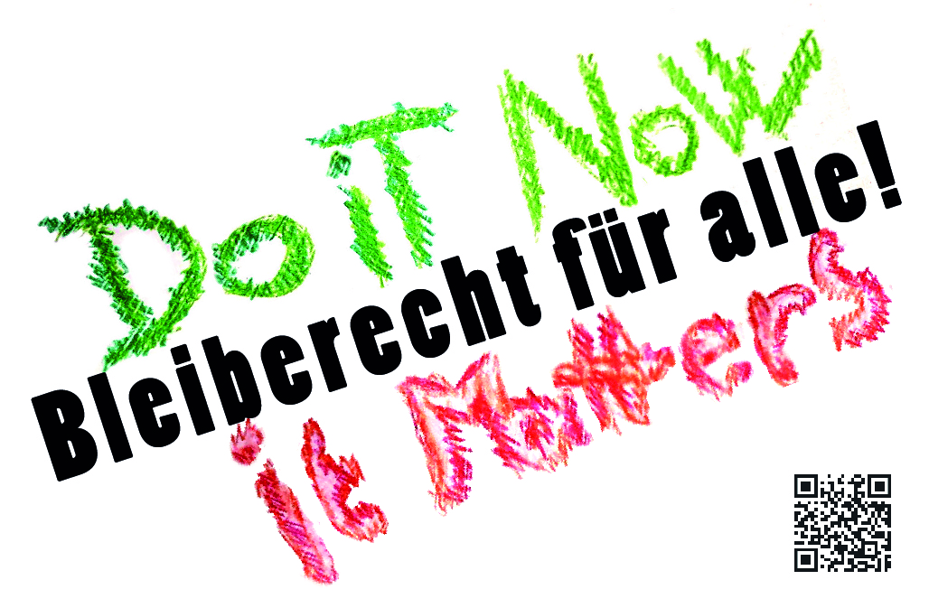Bleibereicht für alle. Do it now! Sticker