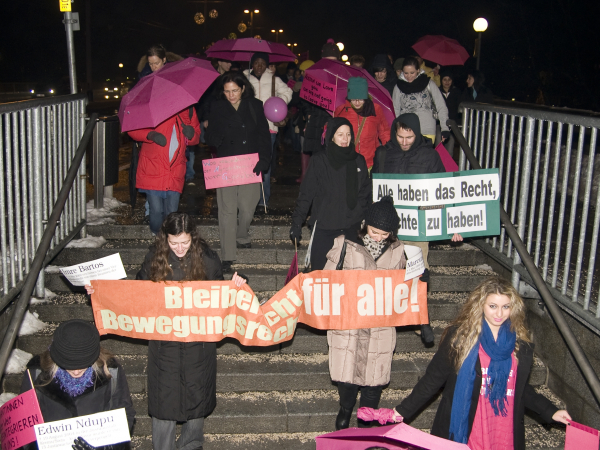 Demo auf der Treppe