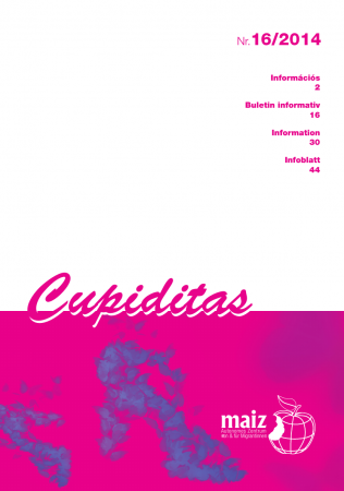 Titelblatt Cupiditas 2014, Lila Schuhe auf pink